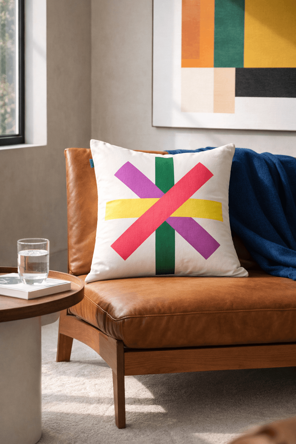 Chalk Prism Pillow styled