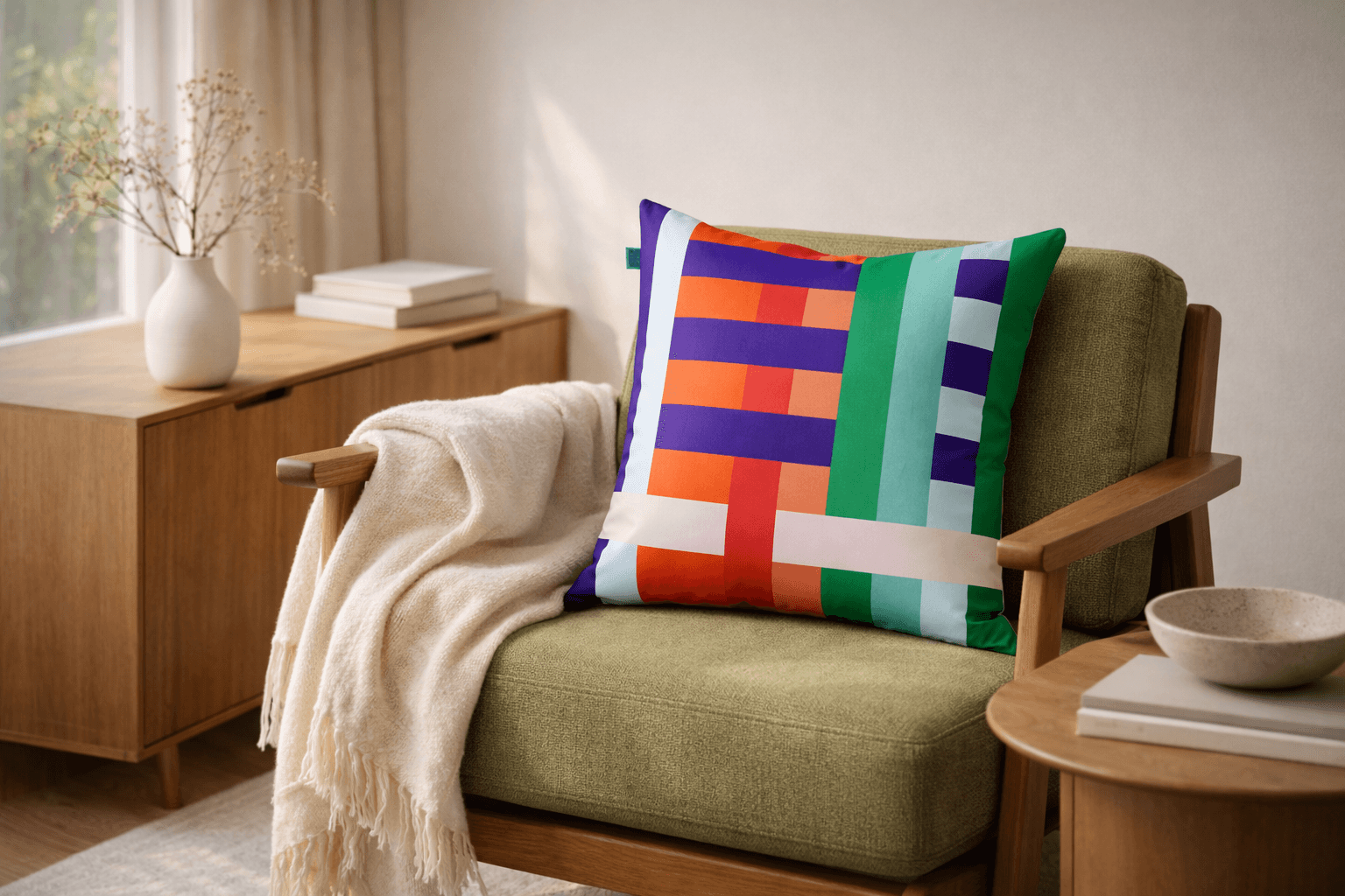 Citrus Grove Pillow styled