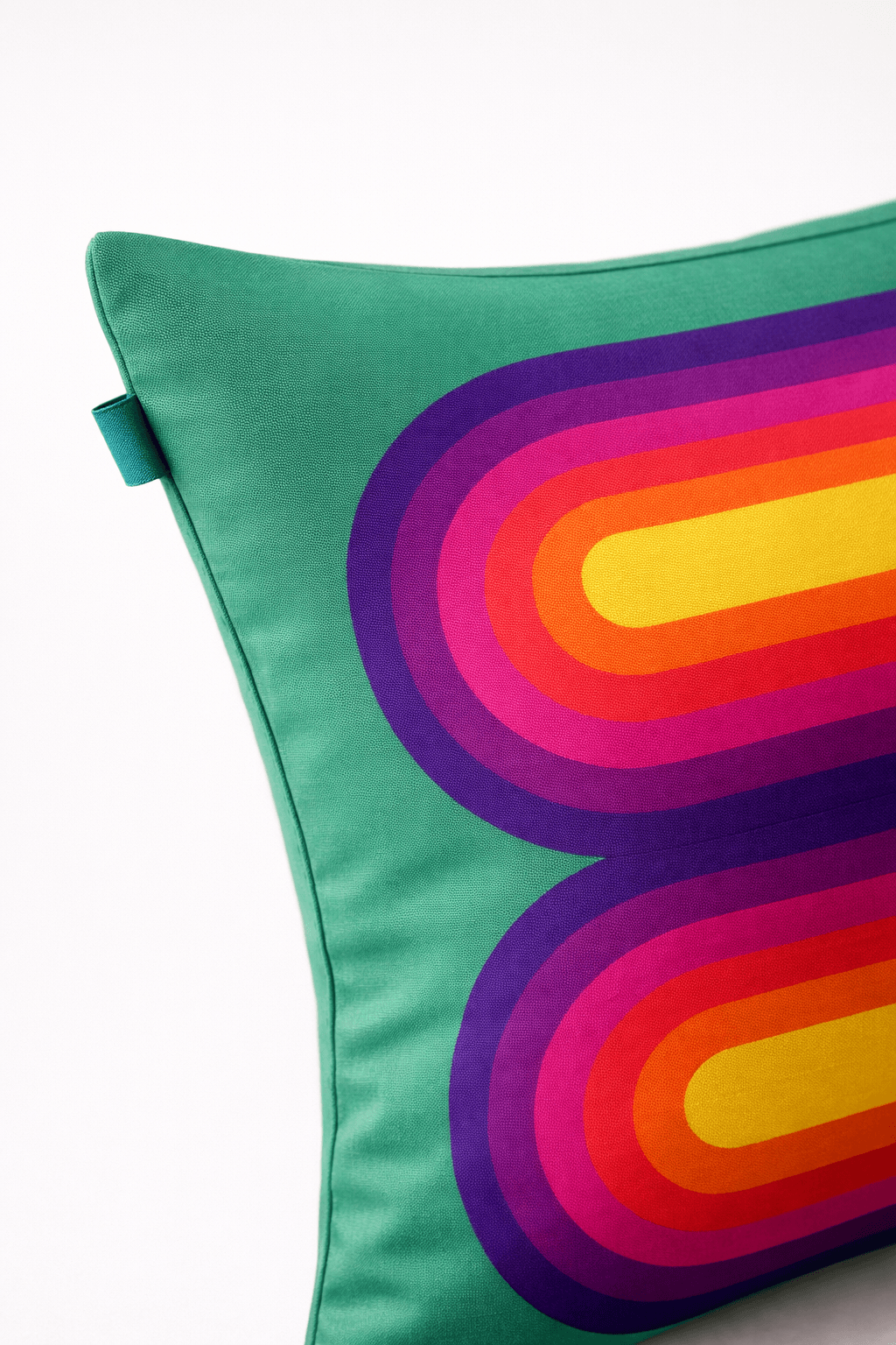 Emerald Ember Pillow close up