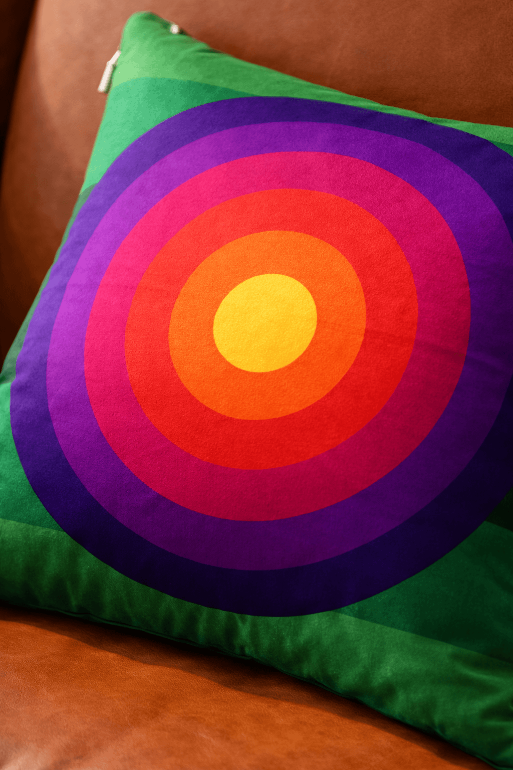 Prism Target Pillow close up