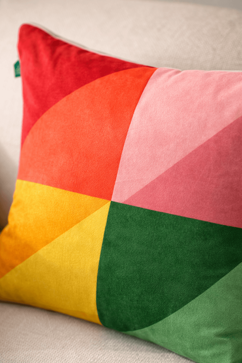 Spectrum Petal Pillow close up