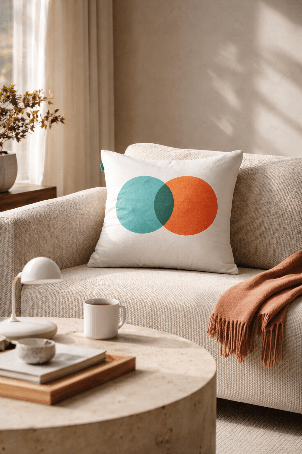 Tide Shift Pillow styled